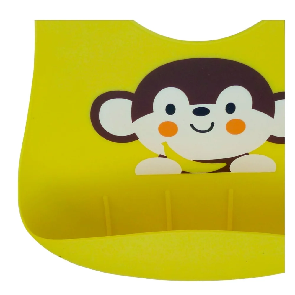 Parent's Choice Monkey Silicone Scoop Bib